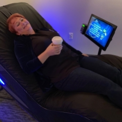 HydroMassage ® and a coffee is a great way to relax after a day of hard work.